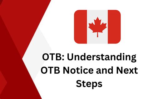 otb notice|canada revenue agency otb notice.